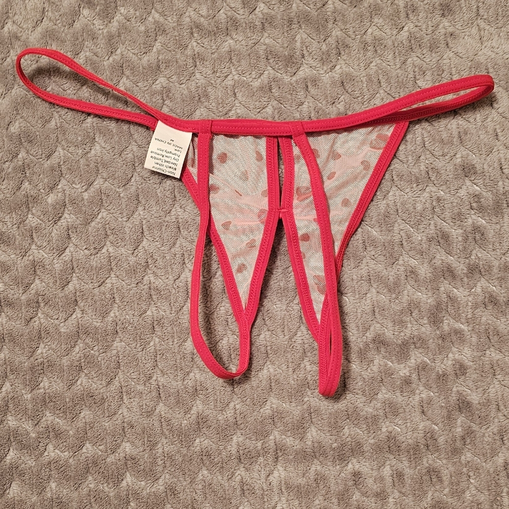 Size L Valentines Day Lingerie Set Pink Red Hearts - Picture 6 of 7